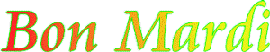 Gif animé Bon mardi multicolors